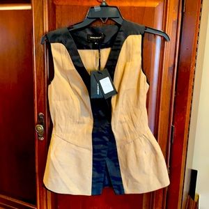 Narcisco Rodriguez Made in Italy Peplum Top Small